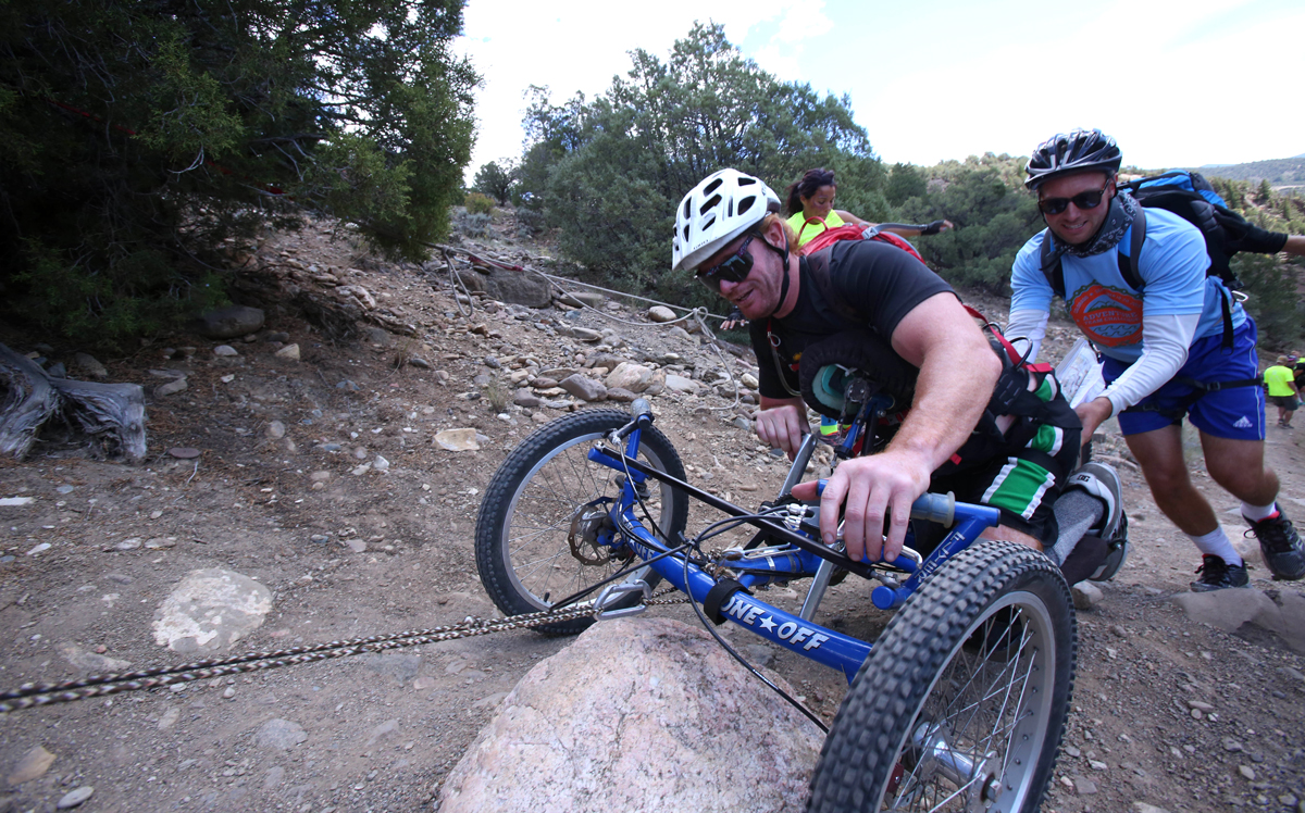 Off-road bicycling at the Adventure Team Challenge Colorado.