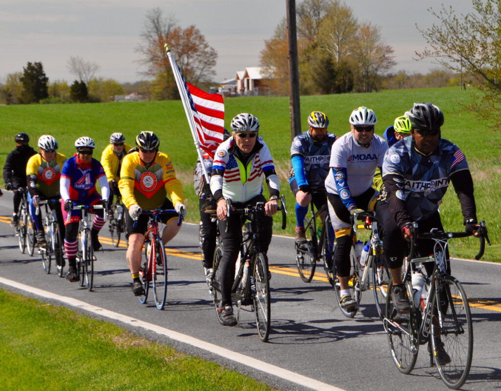 Riding north of Washington, D.C.