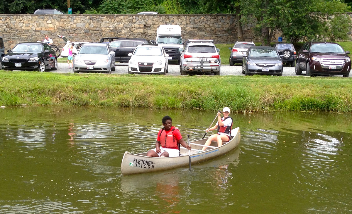 Paddling in the C & O Canal.