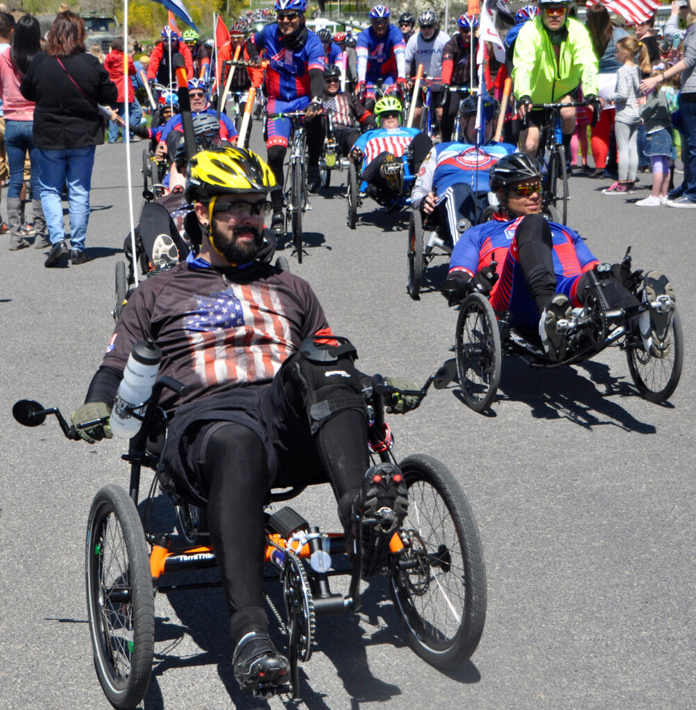 2015 Face of America cyclists finish the ride.