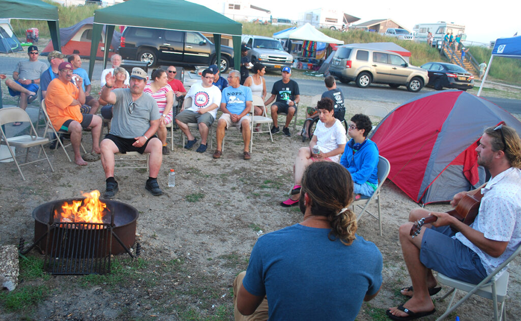 Camping on the beach