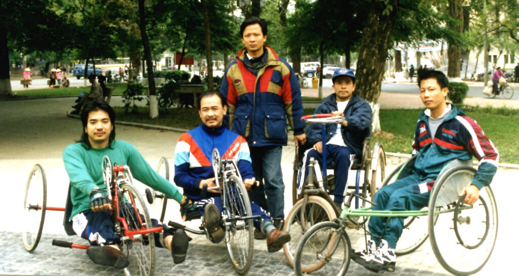 The Vietnam hand cycle team.