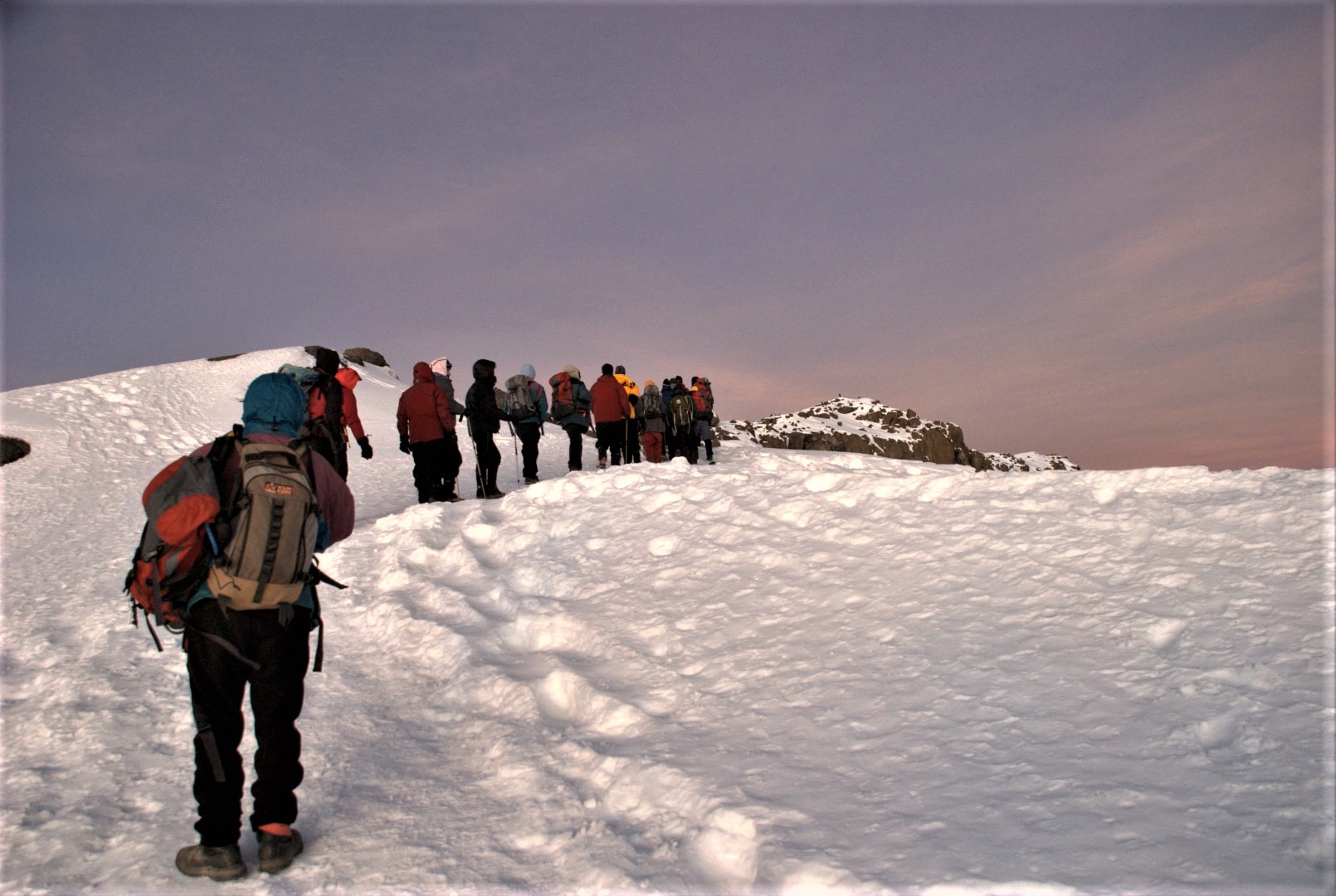 Nearing the Kilimanjaro summit