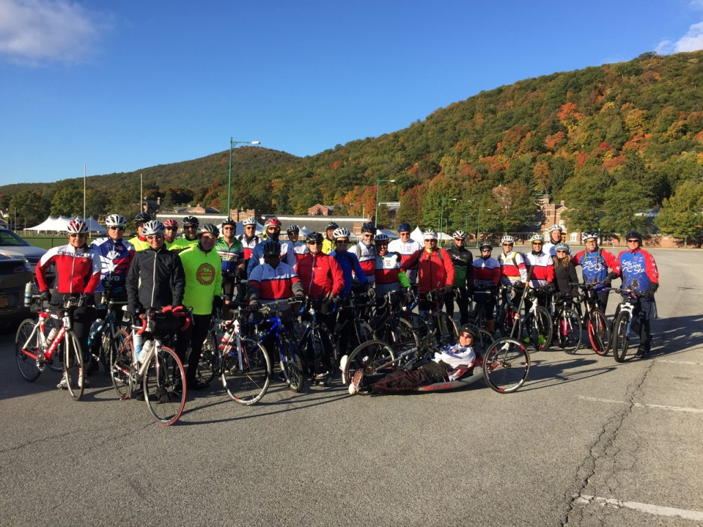 Riders prepare for the start of Face of America Liberty.