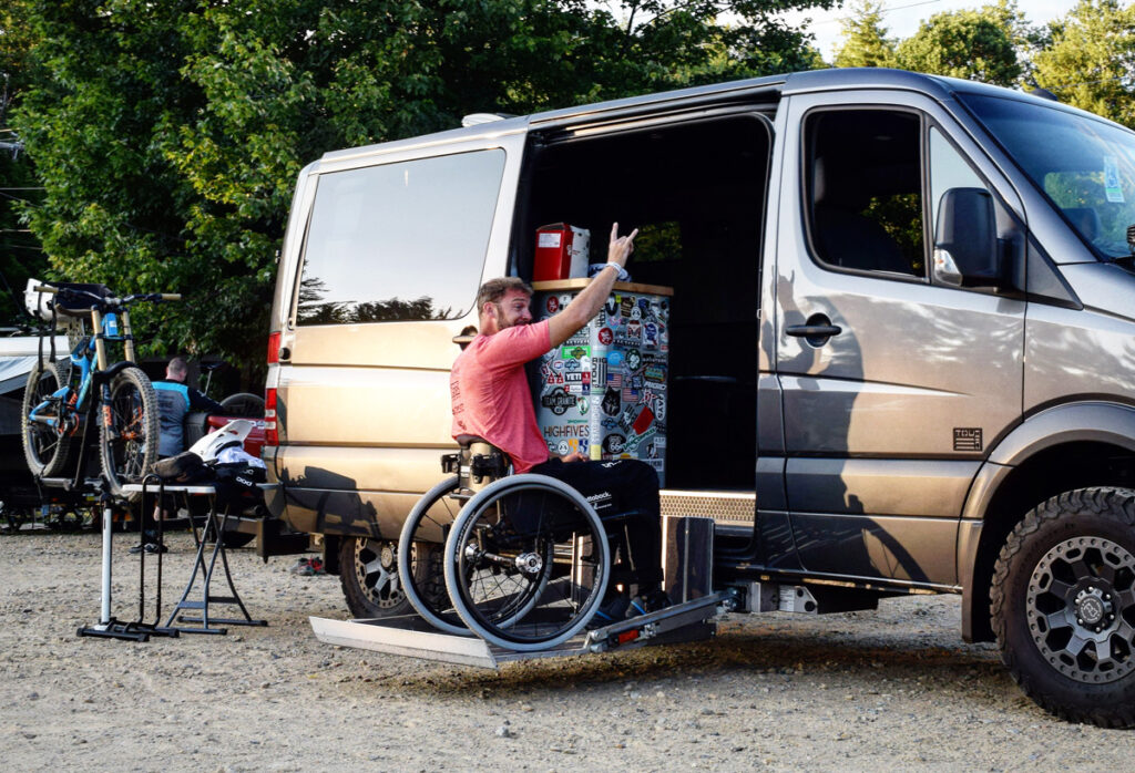 Ryan St. Lawrence and his van.