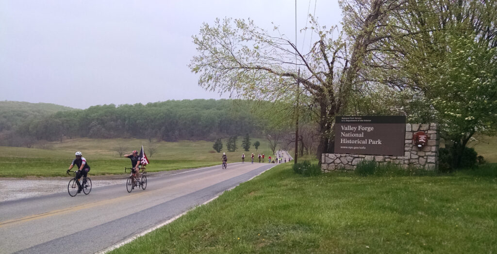 Face of America riders at Valley Forge.