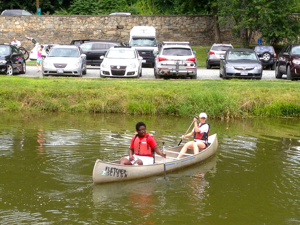 Paddling in the C & O Canal.